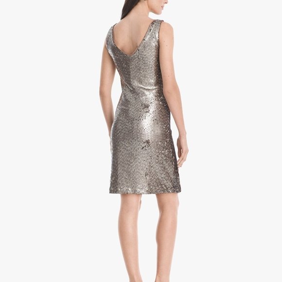 NWT White House | Black Market Sleeveless Sequin Shift Dress in size Small - Picture 2 of 2